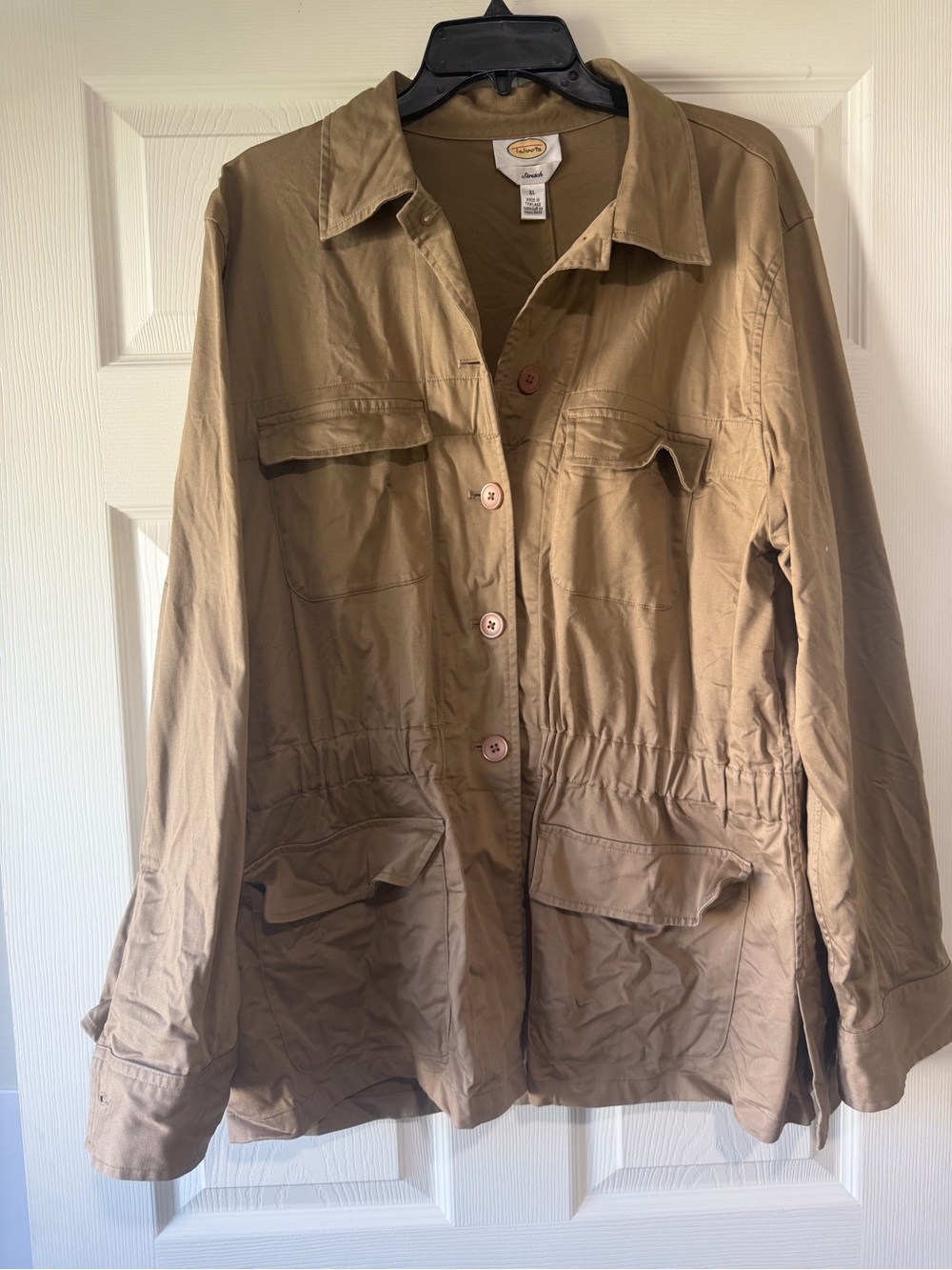 Talbots Tan Utility Jacket with Button Front